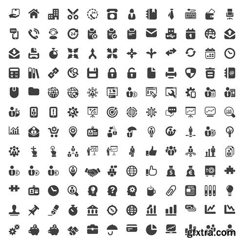 Collection of Black Icons - 25 EPS