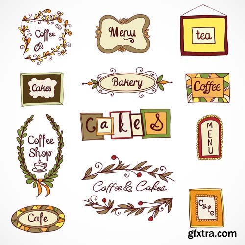 Coffee illustrations, 25xEPS