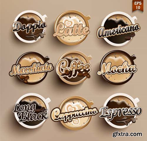 Coffee illustrations, 25xEPS