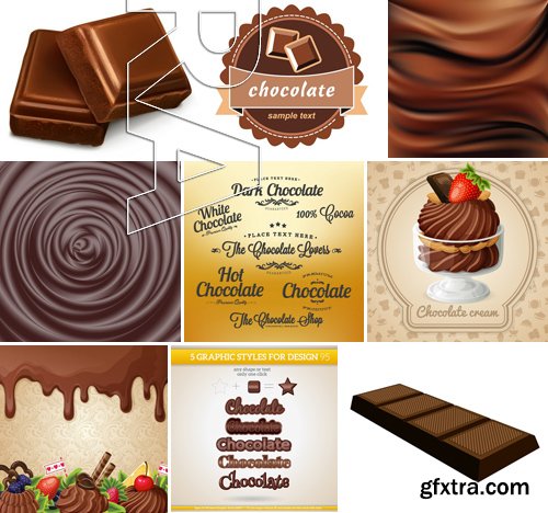 Stock Vectors - Chocolate 3, 25xEPS