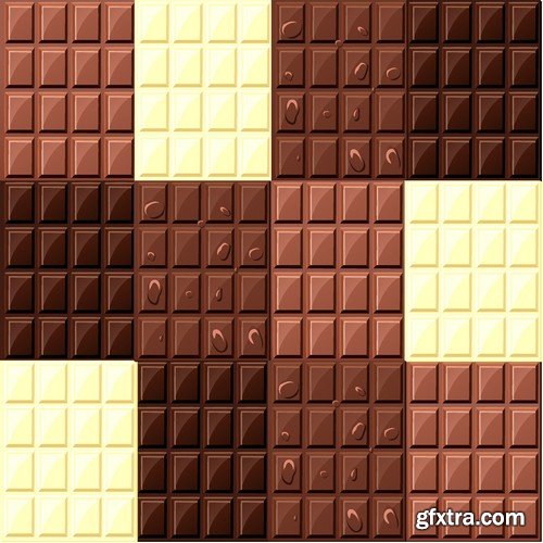 Stock Vectors - Chocolate 3, 25xEPS