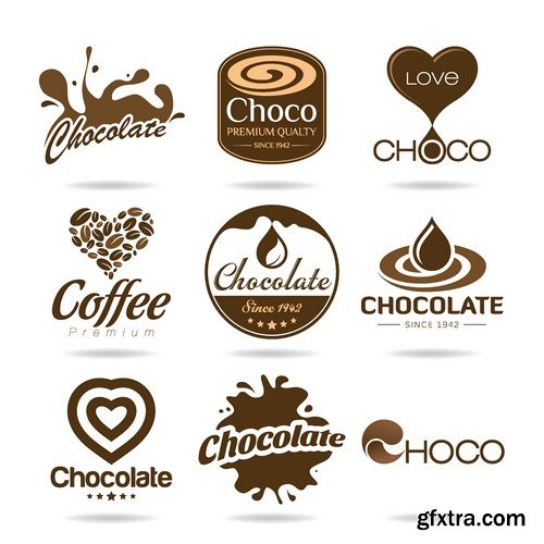 Stock Vectors - Chocolate 3, 25xEPS