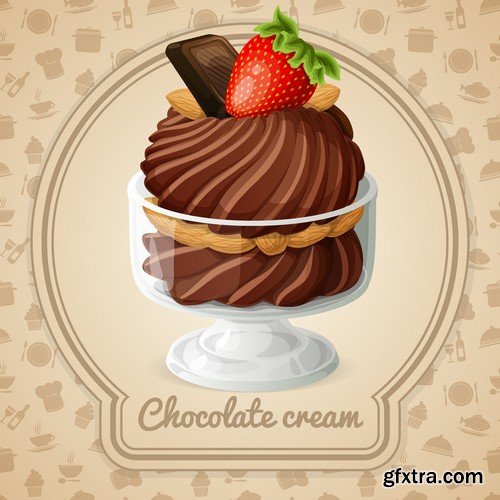 Stock Vectors - Chocolate 3, 25xEPS