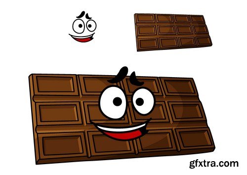 Stock Vectors - Chocolate 3, 25xEPS