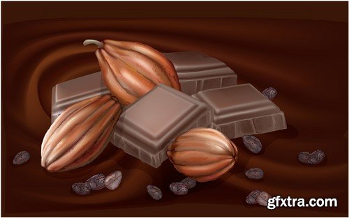 Stock Vectors - Chocolate 3, 25xEPS