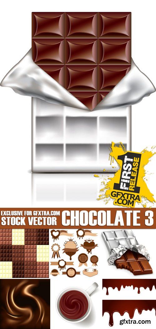 Stock Vectors - Chocolate 3, 25xEPS