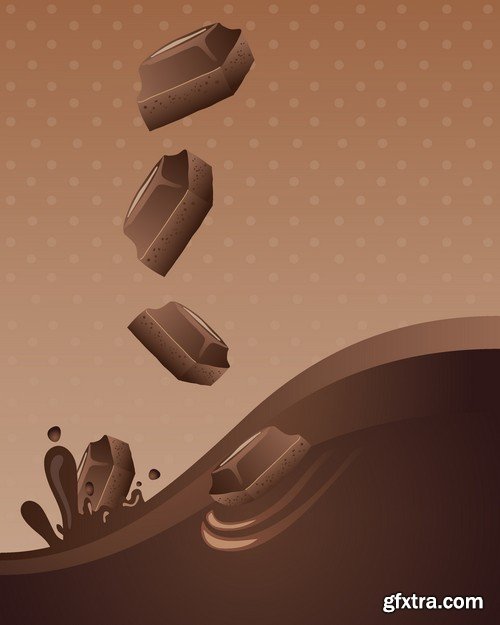 Stock Vectors - Chocolate 3, 25xEPS