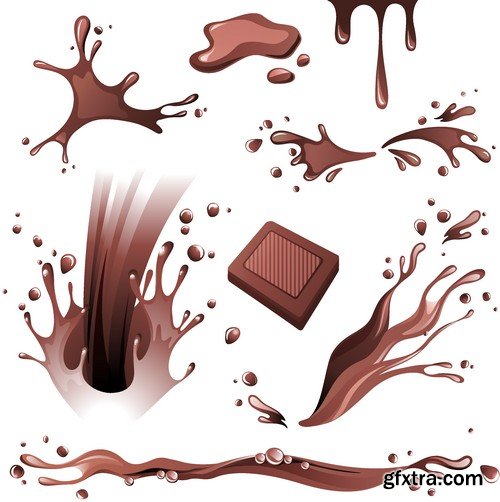 Stock Vectors - Chocolate 3, 25xEPS