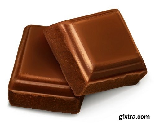 Stock Vectors - Chocolate 3, 25xEPS