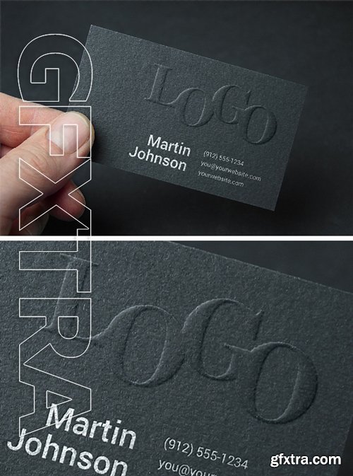 Embossed Business Card MockUp #2