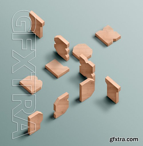 Block Wood Psd Text Effect