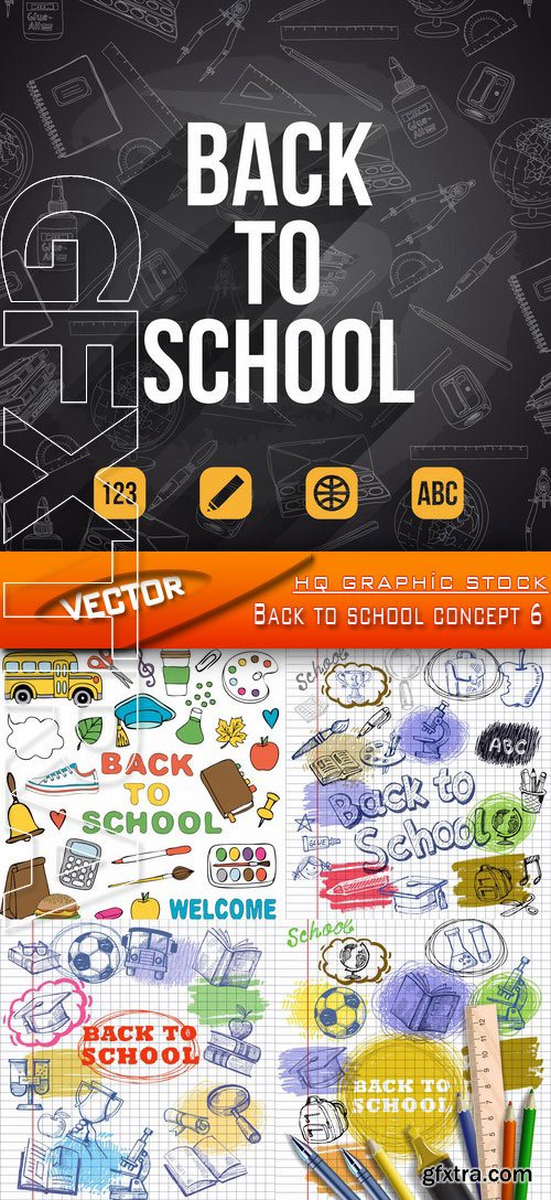 Stock Vector - Back to school concept 6