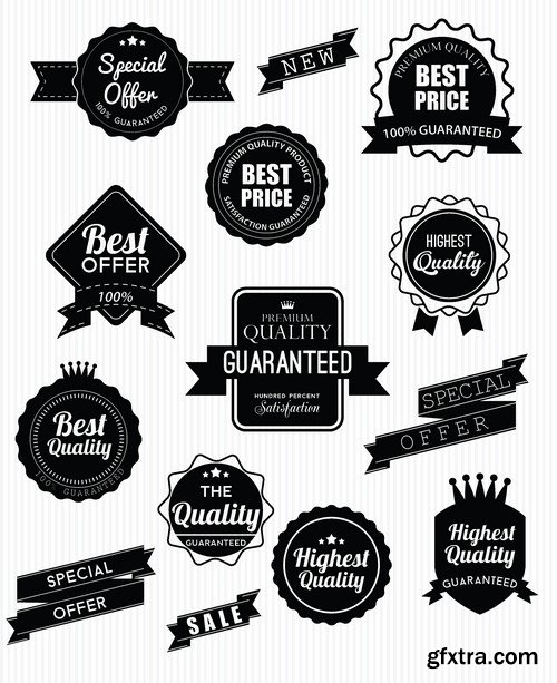 Stock Vectors - Sticker and label 2, 25xEPS