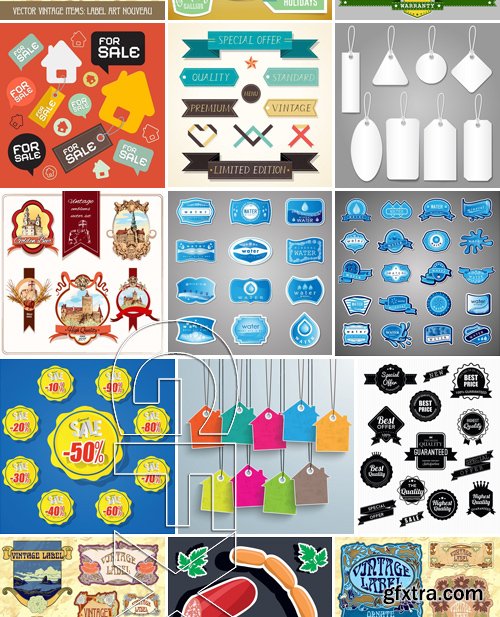 Stock Vectors - Sticker and label 2, 25xEPS