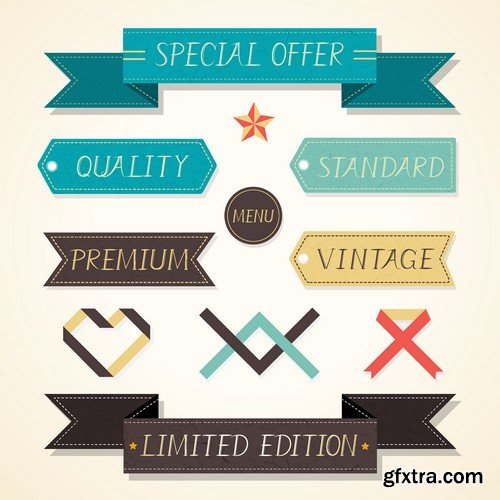 Stock Vectors - Sticker and label 2, 25xEPS