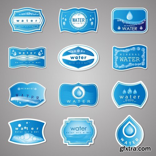 Stock Vectors - Sticker and label 2, 25xEPS