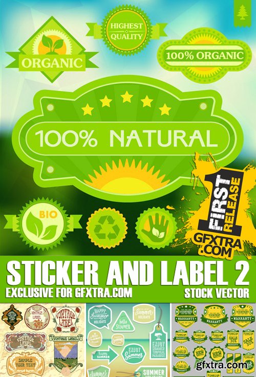 Stock Vectors - Sticker and label 2, 25xEPS