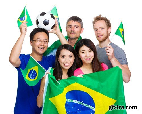 Stock Photos - Football fans, 25xJPG