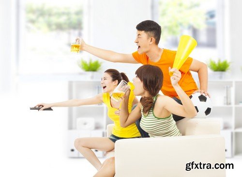 Stock Photos - Football fans, 25xJPG