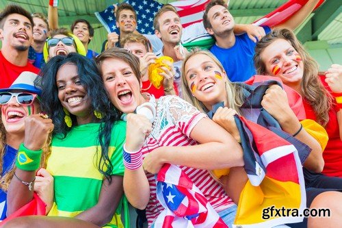 Stock Photos - Football fans, 25xJPG