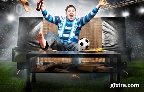 Stock Photos - Football fans, 25xJPG