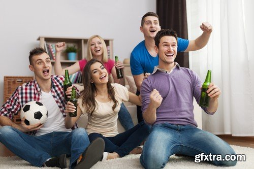 Stock Photos - Football fans, 25xJPG