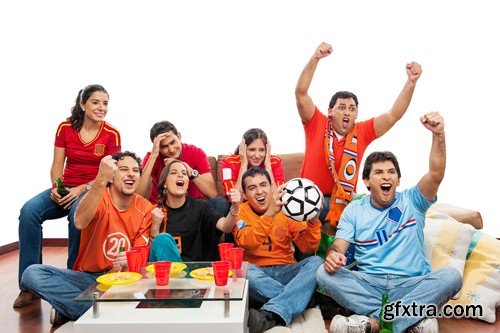 Stock Photos - Football fans, 25xJPG