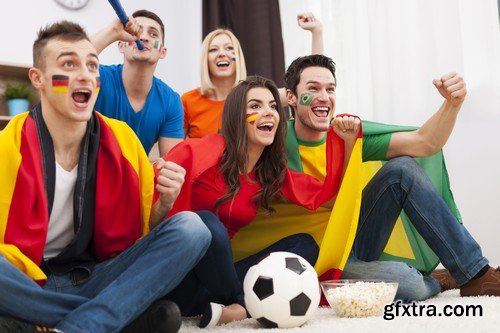 Stock Photos - Football fans, 25xJPG