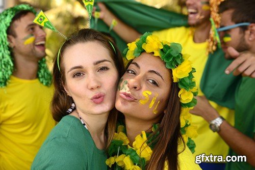 Stock Photos - Football fans, 25xJPG