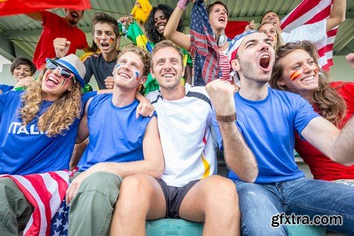 Stock Photos - Football fans, 25xJPG