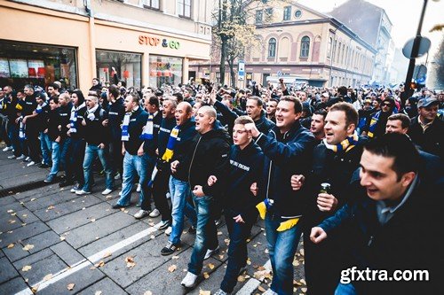 Stock Photos - Football fans, 25xJPG