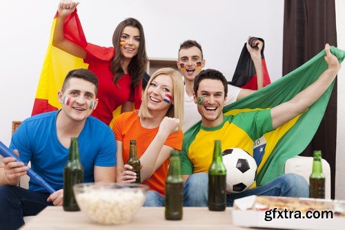 Stock Photos - Football fans, 25xJPG