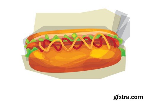 Stock Vectors - Fast Food 4, 25xEPS