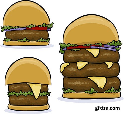 Stock Vectors - Fast Food 4, 25xEPS