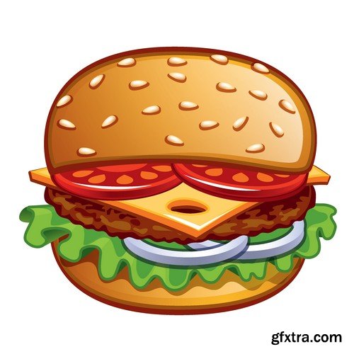 Stock Vectors - Fast Food 4, 25xEPS