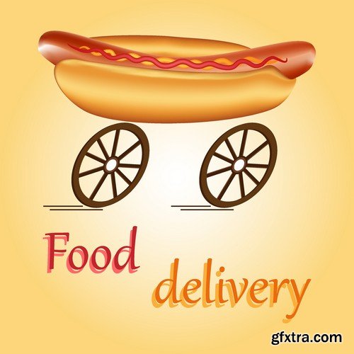 Stock Vectors - Fast Food 4, 25xEPS