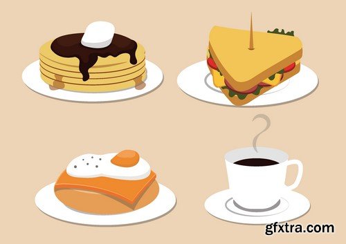 Stock Vectors - Fast Food 4, 25xEPS