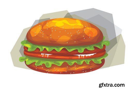 Stock Vectors - Fast Food 4, 25xEPS