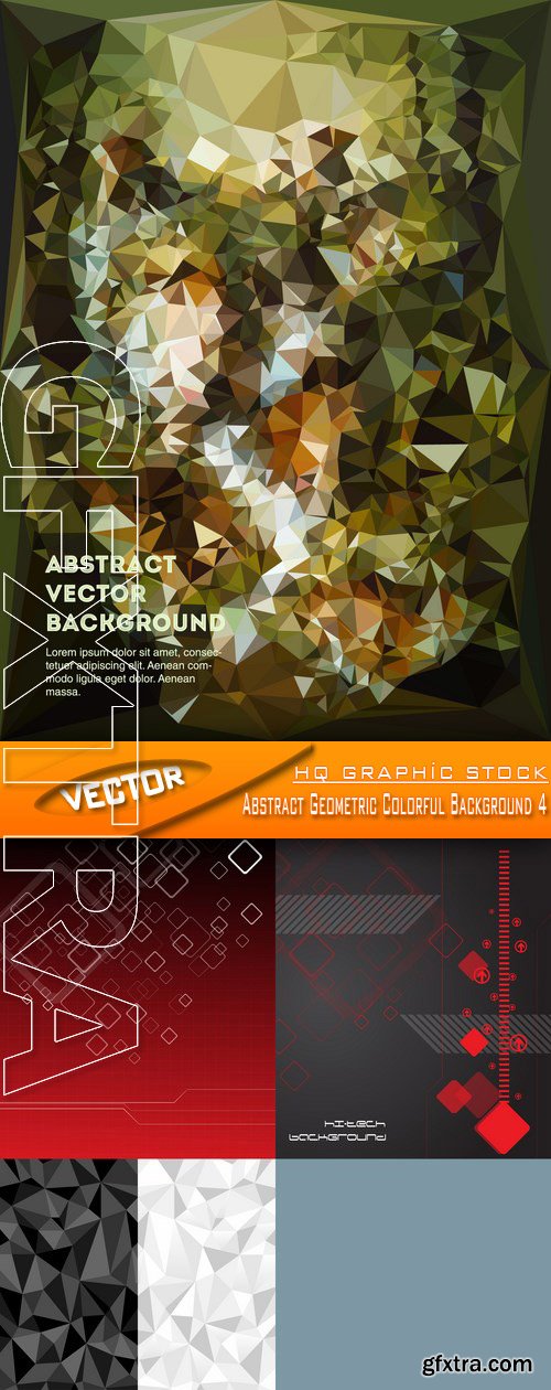 Stock Vector - Abstract Geometric Colorful Background 4