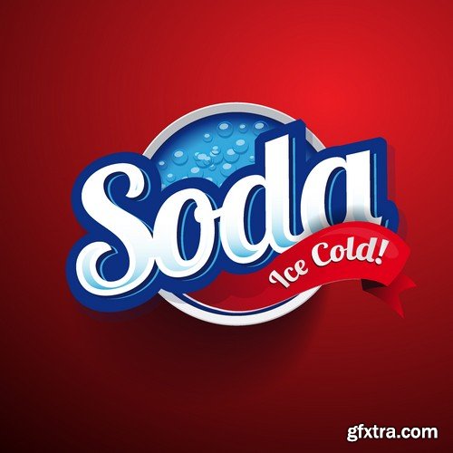 Stock Vectors - Soda, fizzy water, lemonade, 25xEPS