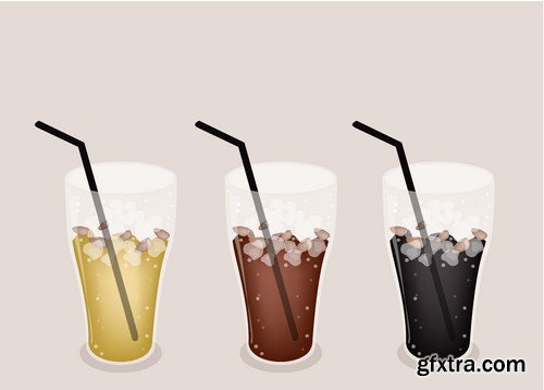 Stock Vectors - Soda, fizzy water, lemonade, 25xEPS