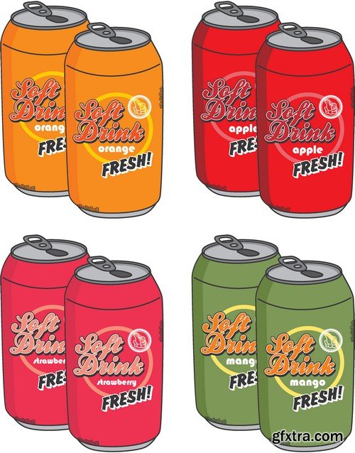 Stock Vectors - Soda, fizzy water, lemonade, 25xEPS