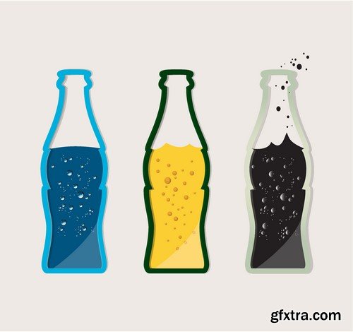 Stock Vectors - Soda, fizzy water, lemonade, 25xEPS