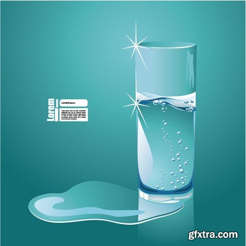 Stock Vectors - Soda, fizzy water, lemonade, 25xEPS