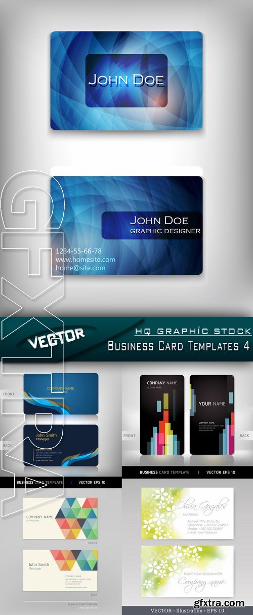 Stock Vector - Business Card Templates 4