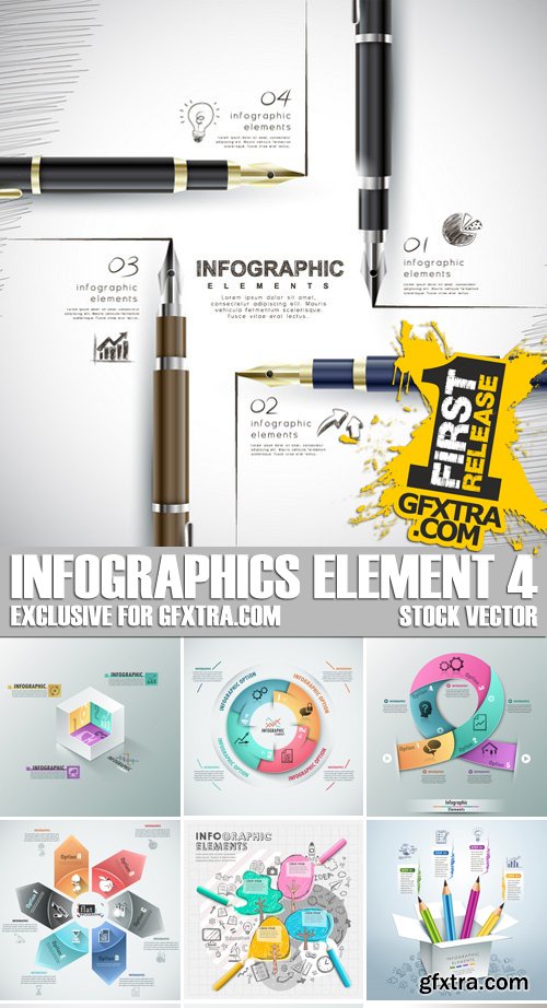 Stock Vectors - Infographics element 4, 25xEPS