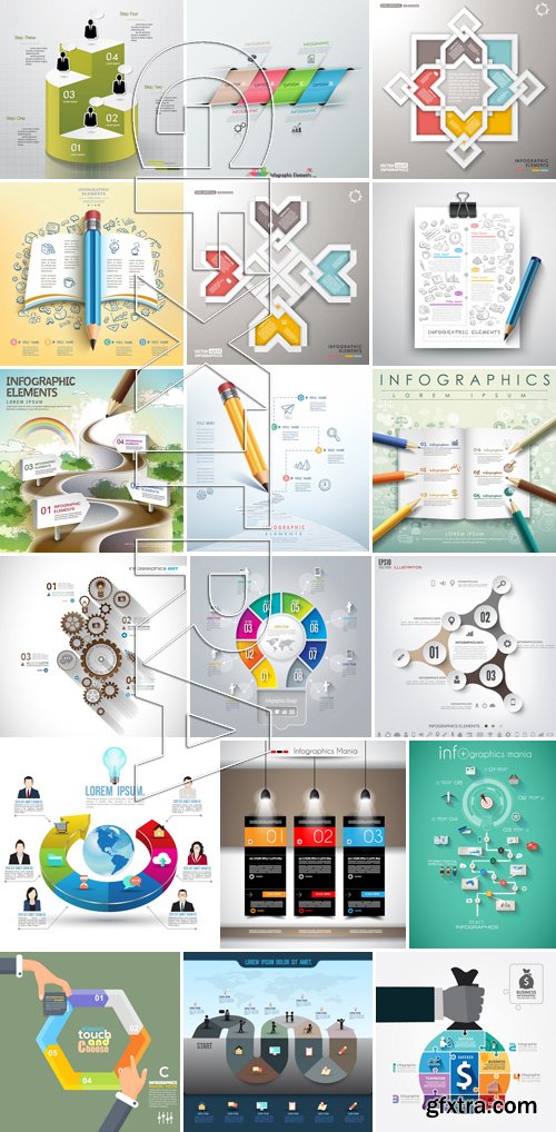 Stock Vectors - Infographics element 4, 25xEPS