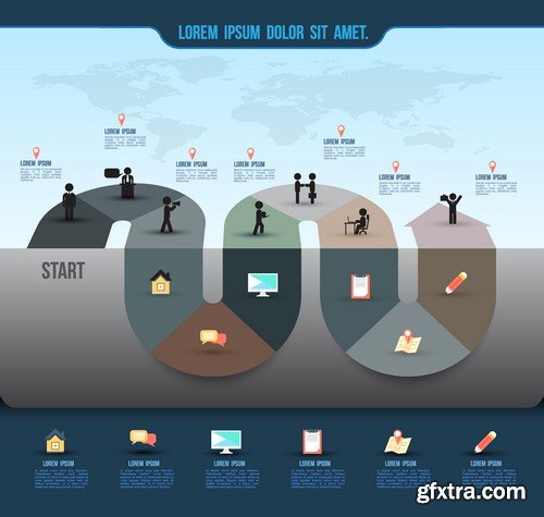 Stock Vectors - Infographics element 4, 25xEPS