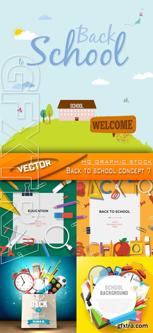 Stock Vector - Back to school concept 7