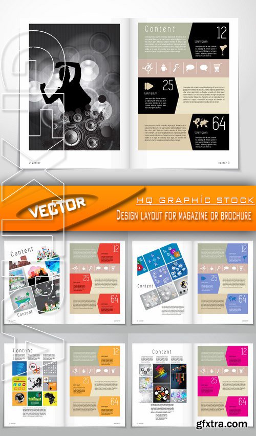 Stock Vector - Design layout for magazine or brochure